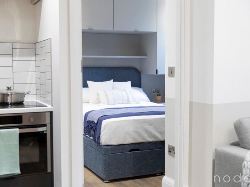 Node London Brixton - 1 Bed Apt Kitchen_Living Room_Bedroom 2 WM