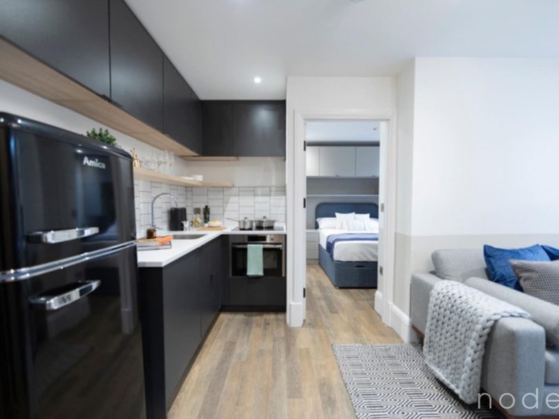 Node London Brixton - 1 Bed Apt Kitchen_Living Room_Bedroom 3 WM