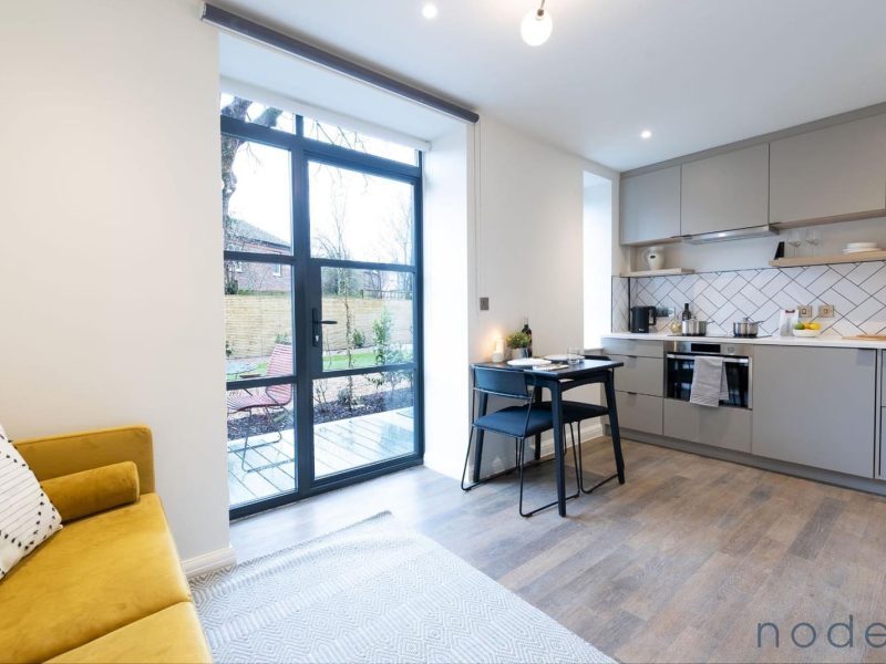 Node London Brixton - Apt 04 - Living Room _ Kitchen WM