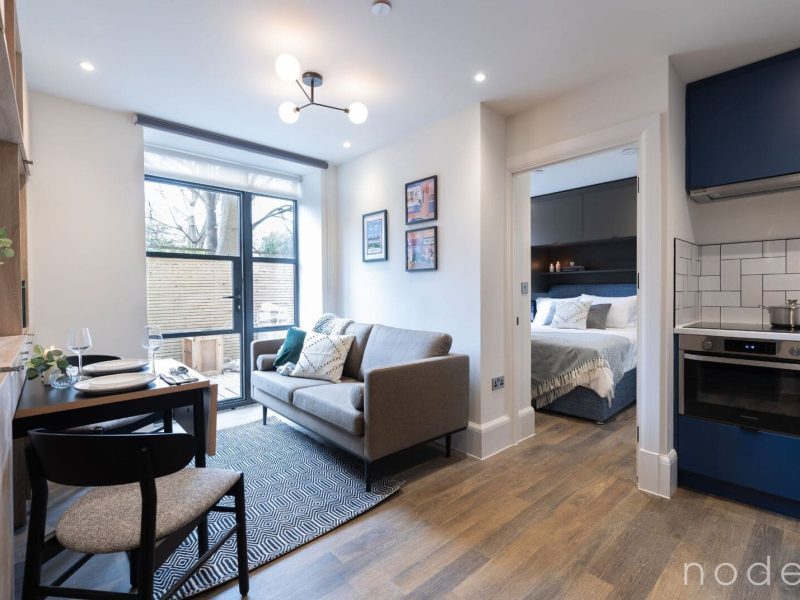 Node London Brixton - Apt 07 - Living Room - Dining Room - Bedroom-1 WM