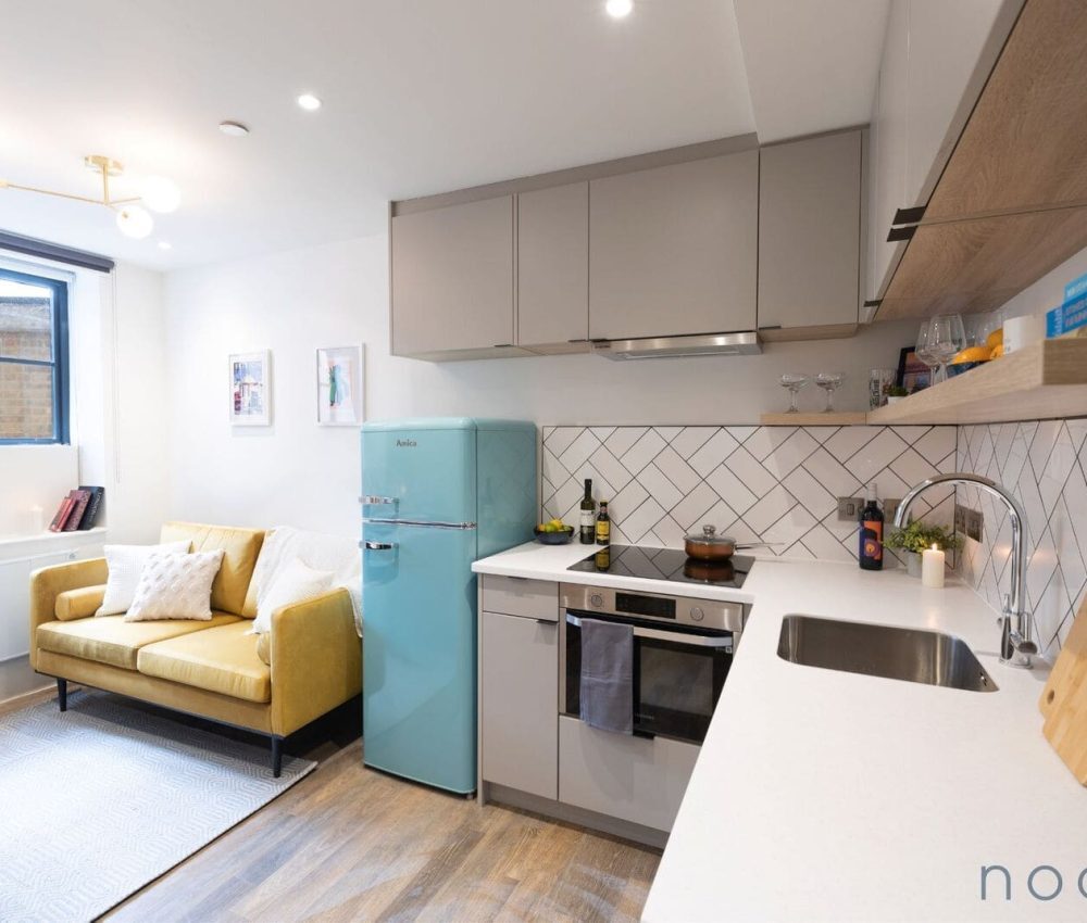 Node London Brixton - Apt 09 - Kitchen _ Living Room _ DIning Room WM
